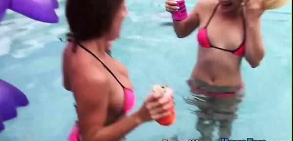  Pool party teens spunked
